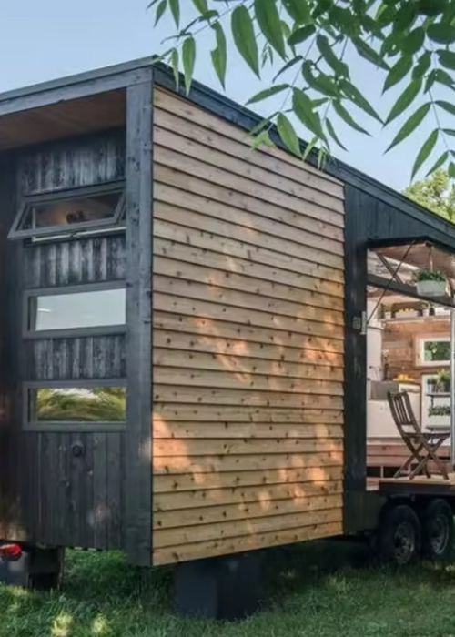 Tiny Home on wheels 8 265sf Steel, Aluminum and Wood Manufactured by PCM Florida